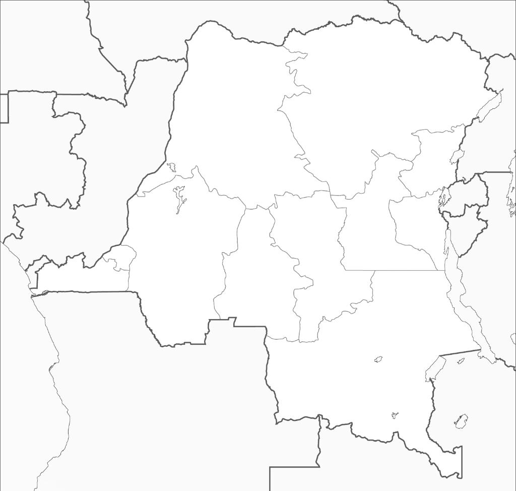Carte des provinces de la RDC